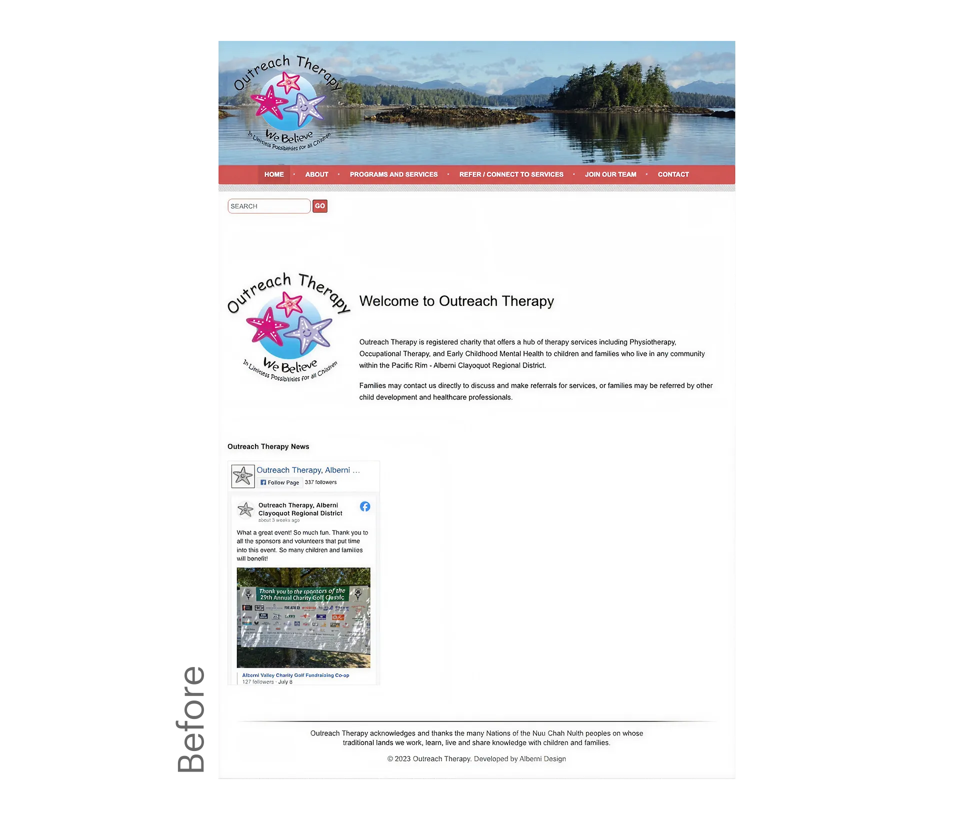 Outreach Therapy Before