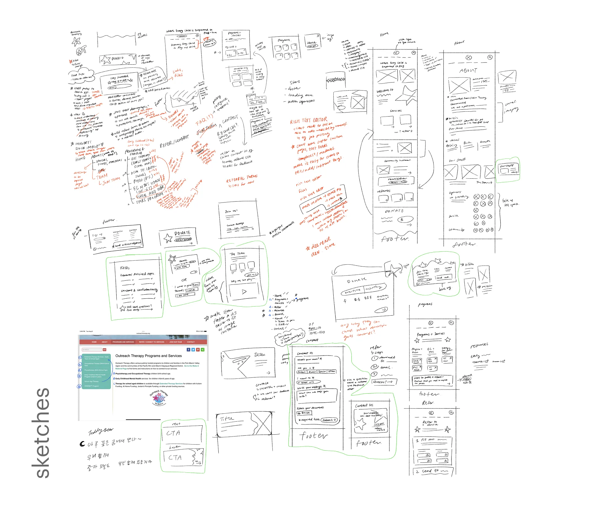 Outreach Therapy Sketches